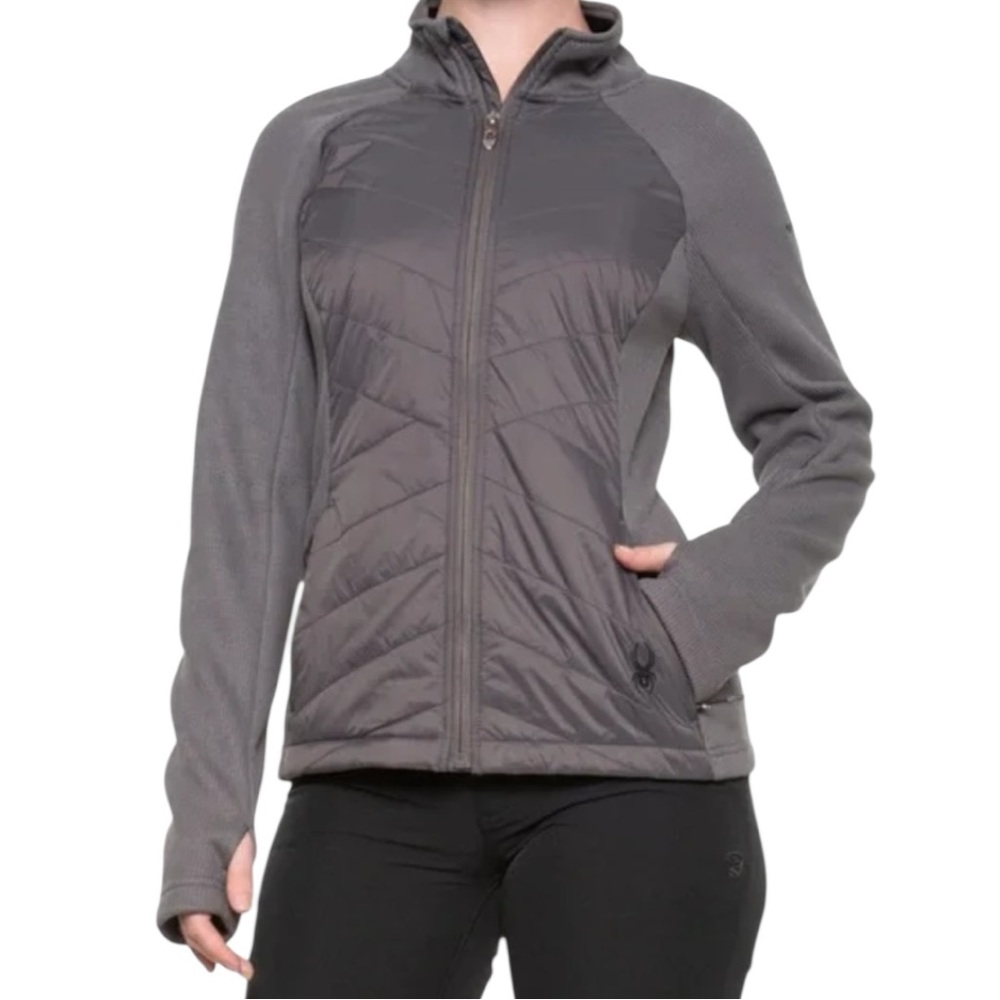 Spyder Women’s Nova Hybrid Sweater Fleece and Quilted Puffer Jacket Medium